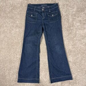 Banana Republic Urban Flared Leg Dark Denim Jeans Size 4